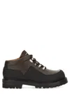 Our Legacy Rugged Black Leather Quest Shoe In Brown