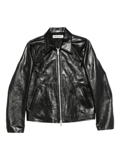 OUR LEGACY LEATHER ZIP-FRONT JACKET