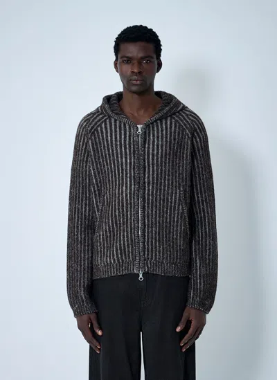 Our Legacy Level Hood Zip-up Sweatshirt In Gray