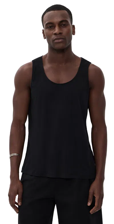Our Legacy Lightweight Cotton Tank Raven Mist Airveil Cotton In Black