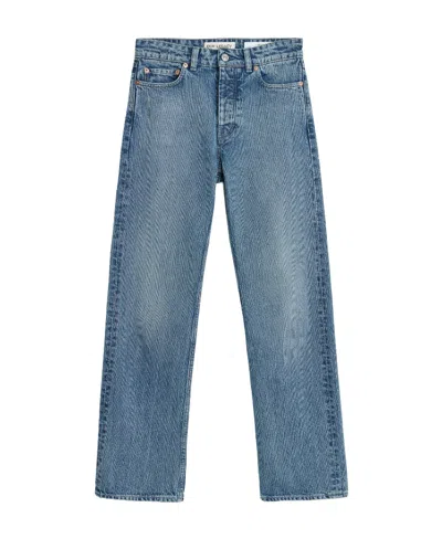 Our Legacy Linear Mid-rise Straight-leg Jeans In Blue