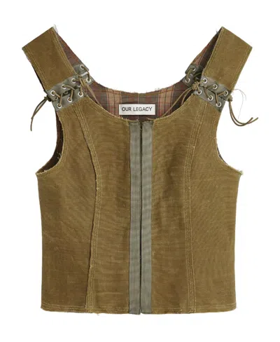 Our Legacy Linen-blend Top In Green