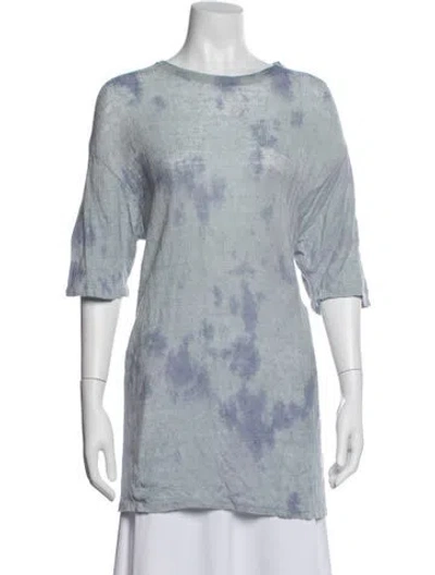 Pre-owned Our Legacy Linen Tie-dye Print Top In Blue