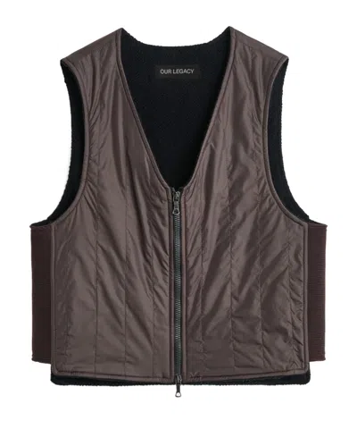 Our Legacy Liner Quilted Gilet In Black