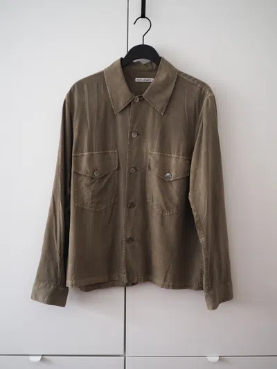Pre-owned Our Legacy Loan Jacket Silk Khaki