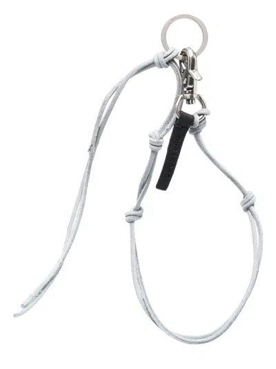 Our Legacy Logo-detail Leather Keyring In Blue