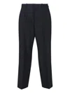 Our Legacy Tailored Black Trousers With Pleated Front And Minimalist Design In Black