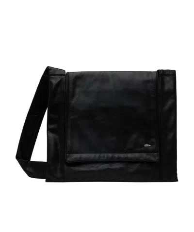Our Legacy Logo Shoulder Bag In Black