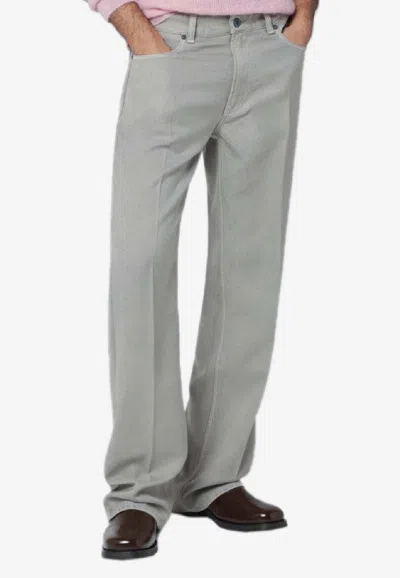 Our Legacy Logo Straight-leg Pants In Gray