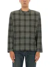 Our Legacy Long Sleeve Checked Pattern T-shirt In Gray