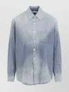 Our Legacy Long Sleeve Button-down Shirt Featuring Pocket In Blue