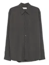 Our Legacy Striped Long Sleeve Beyond Shirt In Gray