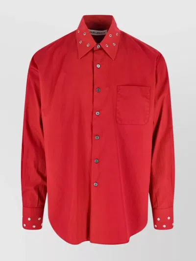 OUR LEGACY LONG SLEEVE BUTTON DOWN SHIRT WITH POCKET