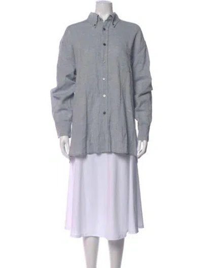 Pre-owned Our Legacy Long Sleeve Button-up Top In Gray