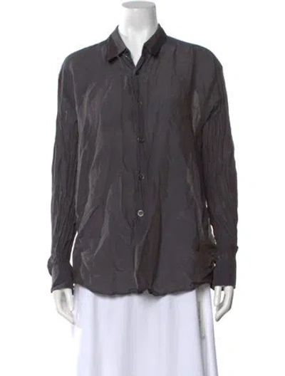 Pre-owned Our Legacy Long Sleeve Button-up Top In Grey