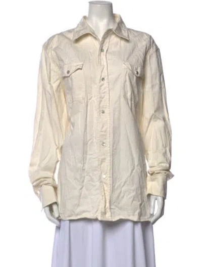 Pre-owned Our Legacy Long Sleeve Button-up Top In Neutrals