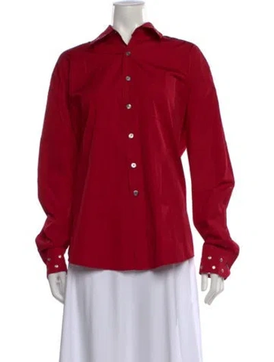 Pre-owned Our Legacy Long Sleeve Button-up Top W/ Tags In Red