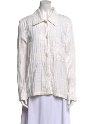 Pre-owned Our Legacy Long Sleeve Button-up Top In White