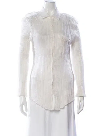 Pre-owned Our Legacy Long Sleeve Button-up Top In White