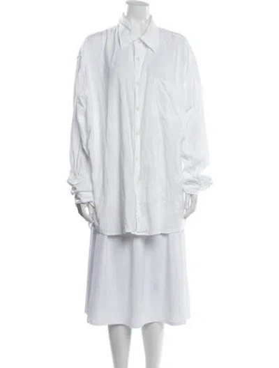 Pre-owned Our Legacy Long Sleeve Button-up Top In White