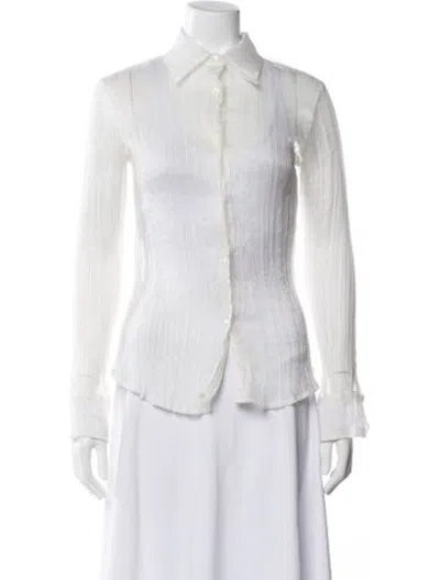 Pre-owned Our Legacy Long Sleeve Button-up Top In White