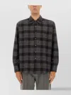Our Legacy Long Sleeve Checked Shirt With Chest Pocket In Brown