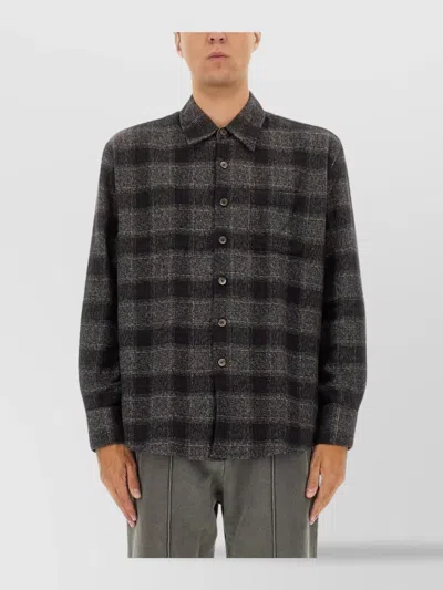 OUR LEGACY LONG SLEEVE CHECKED SHIRT WITH CHEST POCKET