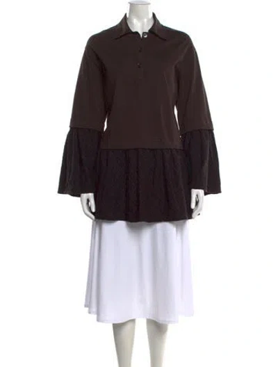 Pre-owned Our Legacy Long Sleeve Polo In Brown