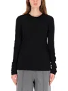 Our Legacy Long-sleeve Fitted Black Sweater With Ruched Detailing In Black
