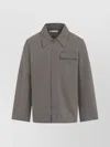 Our Legacy Straight-cut Casual Jacket With Pointed Collar In Gray