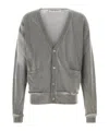 Our Legacy V-neck Wool Cardigan Featuring Front Pockets In Gray