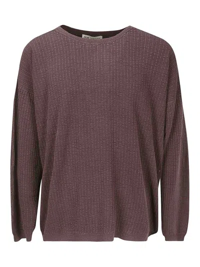Our Legacy Silk Blend Popover Crew-neck Sweater In Purple