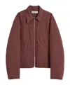 Our Legacy Mens Shining Cherry Slight Classic-collar Nylon Jacket In Red