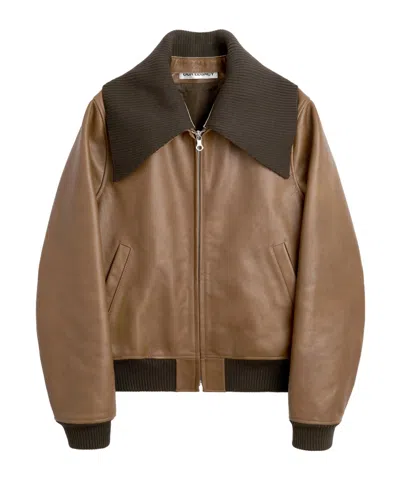 OUR LEGACY LONG-SLEEVED LEATHER JACKET