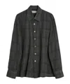 Our Legacy Above Checked Cotton-blend Shirt In Black