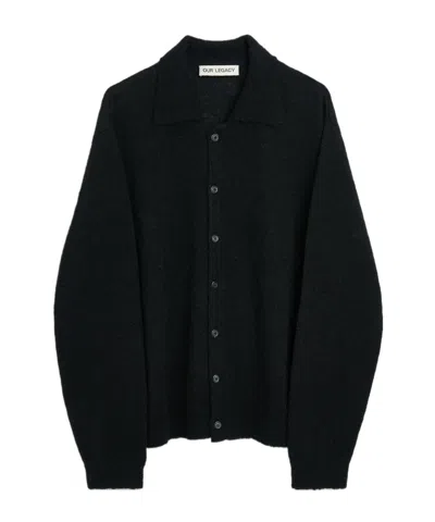 Our Legacy Long-sleeved Wool Sweater In Black