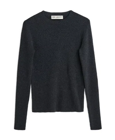 Our Legacy Long-sleeved Wool Sweater In Black