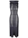 Our Legacy Long Sleeveless Dress With Wide Turtleneck In Gray