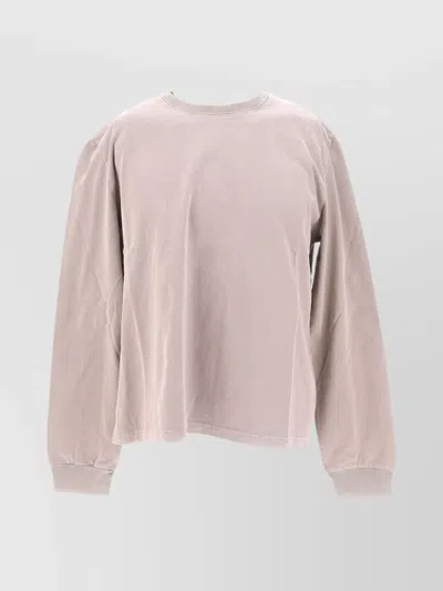 Our Legacy Longsleeve Crew Neck Ribbed Sweater In Pink