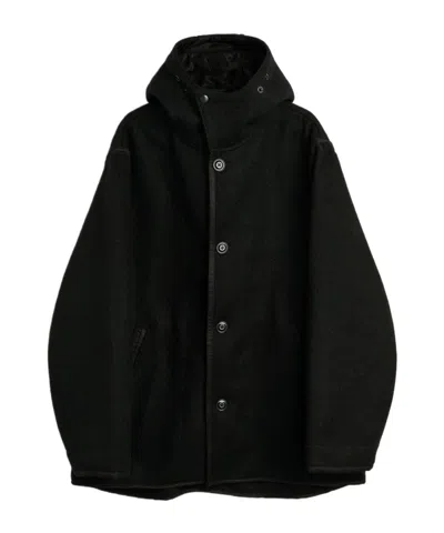 Our Legacy Long-sleeve Hooded Casual Jacket In Black