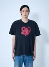 Our Legacy Mens Love Story Print Loose Love Graphic-print Cotton T-shirt In Blue