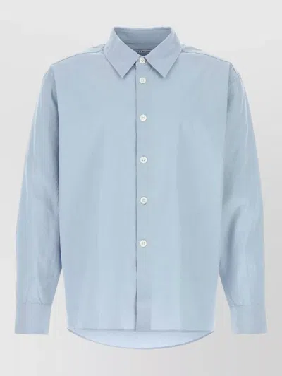 Our Legacy Lyocell Blend Shirt Long Sleeves Design In Blue