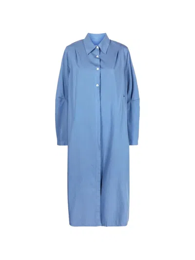 Our Legacy Machine Cotton Midi Shirt Dress In Blue
