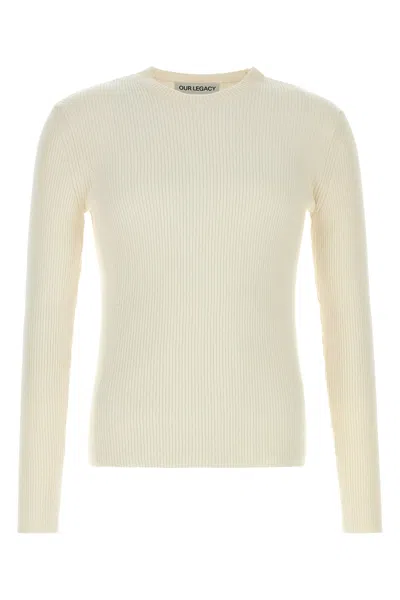 Our Legacy Silk Sweater Long Sleeves Crew Neck In Multi