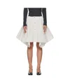 Our Legacy Gray Mainsail Mini Skirt In White