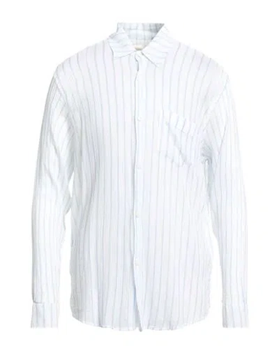 Our Legacy Man Shirt Azure Size 40 Cotton, Rayon In White