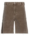 Our Legacy Man Shorts & Bermuda Shorts Khaki Size 38 Cotton