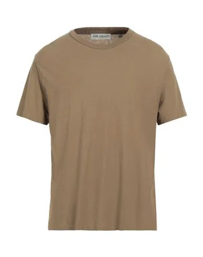 Our Legacy Man T-shirt Military Green Size 40 Cotton