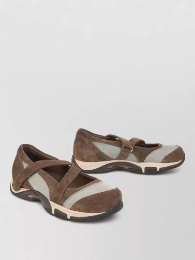 Our Legacy Mary Jane Ballerina Leather Sport Shoes In Brown