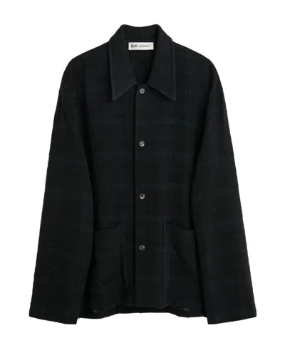 Our Legacy Maven Felted Shirt Jacket In Black
